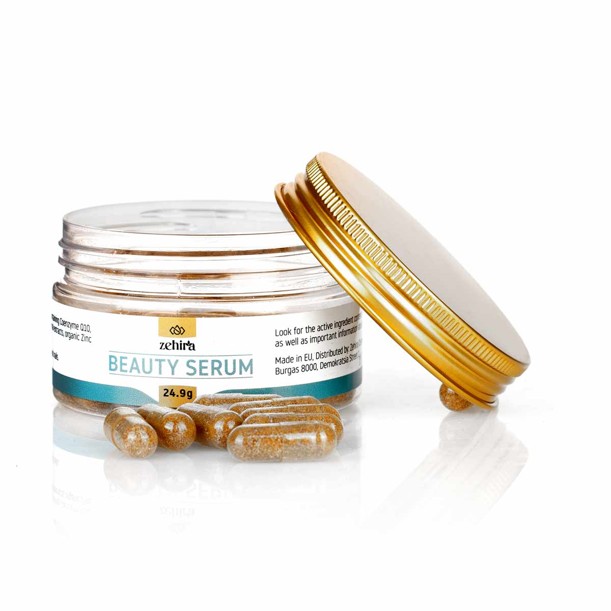 Beauty serum Zehira витамини за коса, кожа и нокти с Биотин, Хиалурон и екстракти, 30 капсули