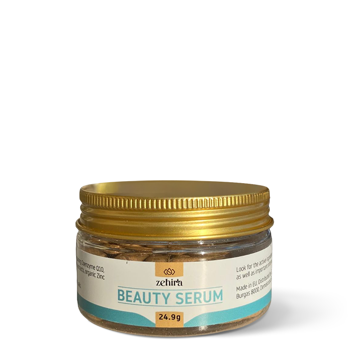 Beauty serum Zehira витамини за коса, кожа и нокти с Биотин, Хиалурон и екстракти, 30 капсули