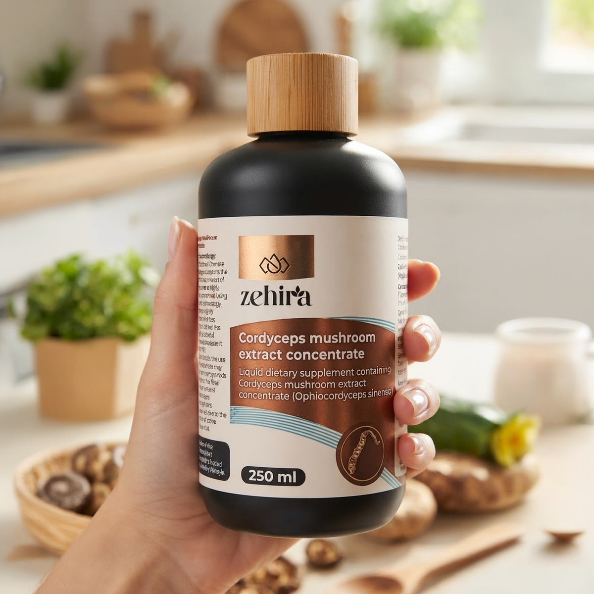 Zehira Гъба Кордицепс пълноспектърен течен екстракт концентрат, 50 дози