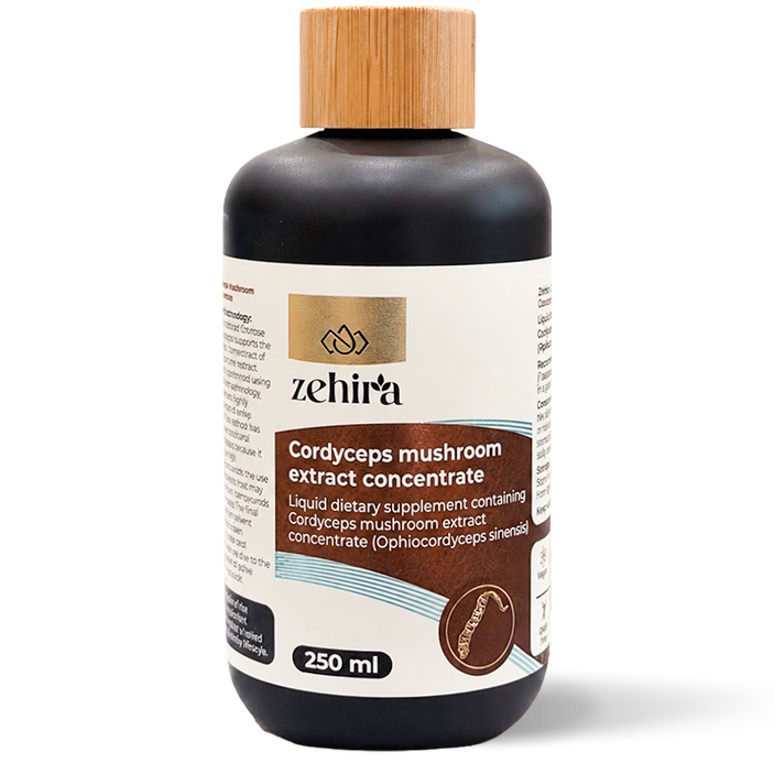 Zehira Гъба Кордицепс пълноспектърен течен екстракт концентрат, 50 дози
