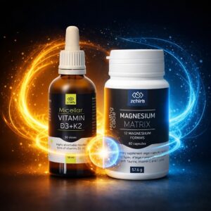 Дуо за силни кости, нервна система и енергия от Зехира - Мицеларен Витамин D3 + K2 и Магнезий Матрица™