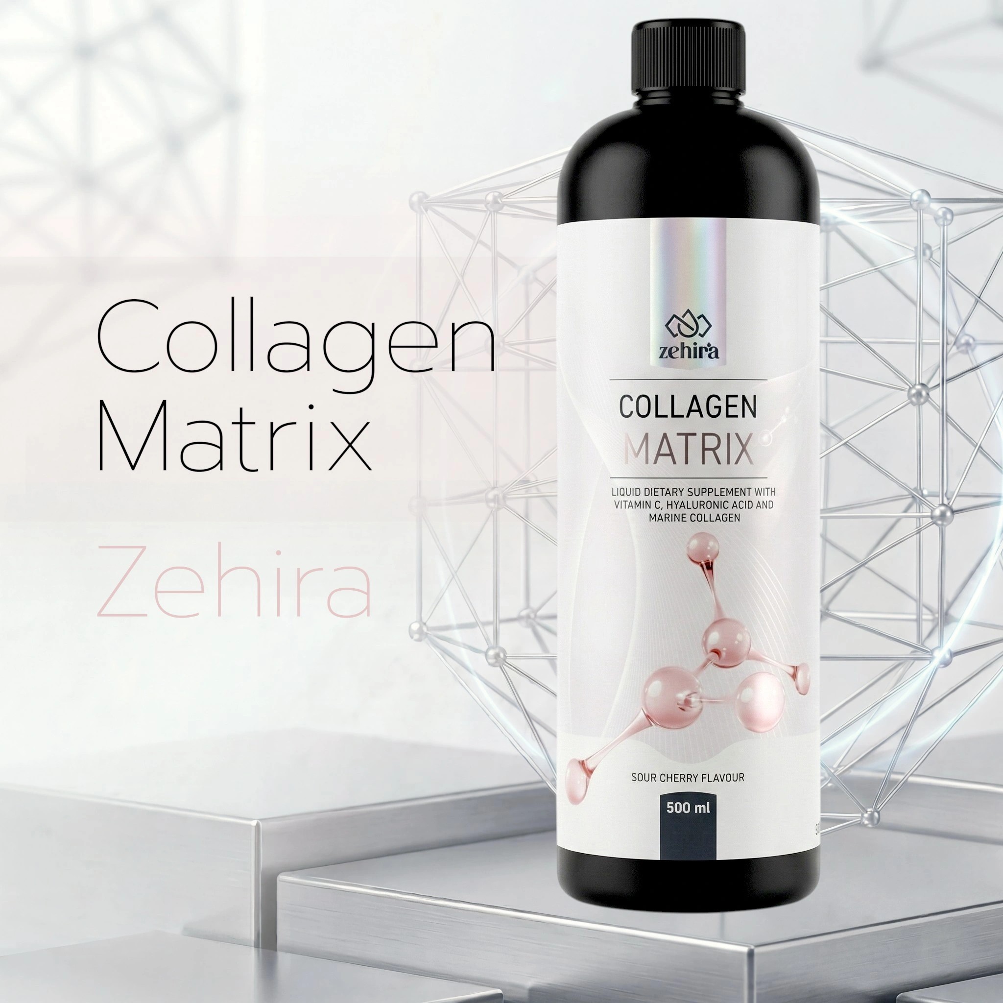 Течен Колаген Матрица Зехира™ 500 ml - морски колаген с хиалуронова киселина, витамин C, Цинк, Л-Карнитин и Мед