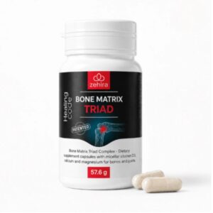 Zehira Bone Matrix TRIAD за Кости, стави и мускули 60 капсули – Мицеларен витамин D3, калций и магнезий